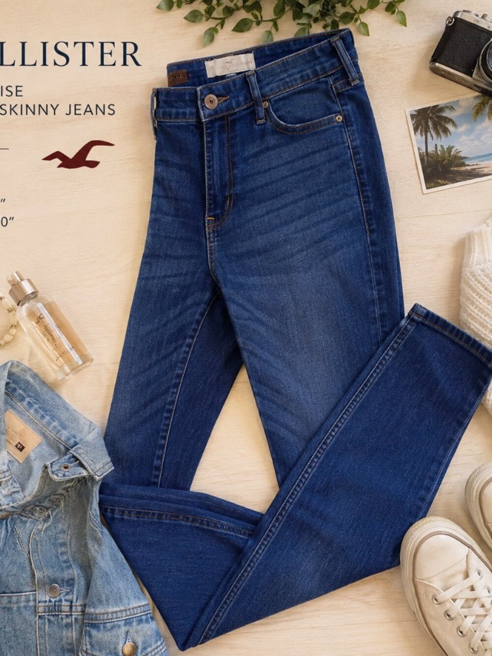 Hollister High Rise Super Skinny Jeans Women’s Size 30 Blue Stretch Denim